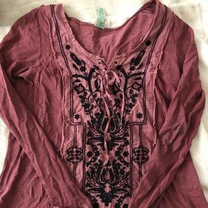 FREE PEOPLE LACE UP HIGH LOW TOP